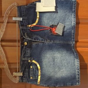 Jean mini skirt